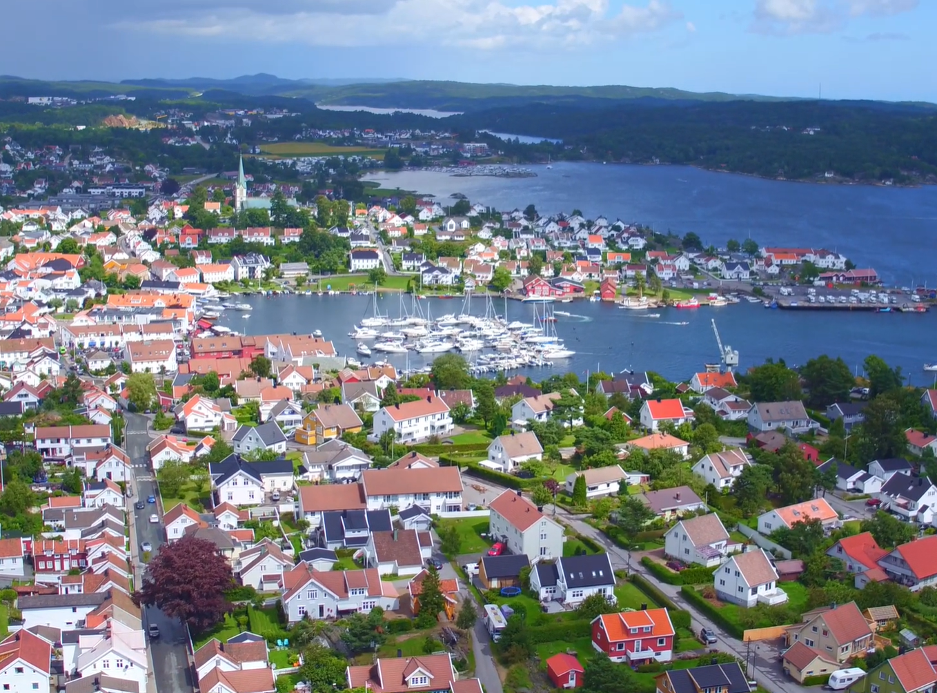 Lillesand flyfoto